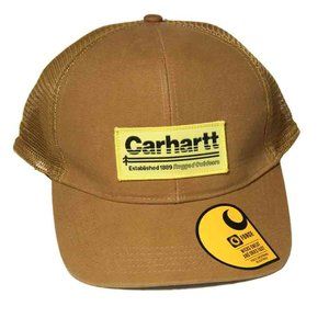 Carhartt Cotton Canvas and Mesh Outdoors Cap / Hat Brown Men's One Size